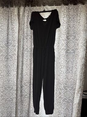 Gray Women's Short-Sleeve Jumpsuit